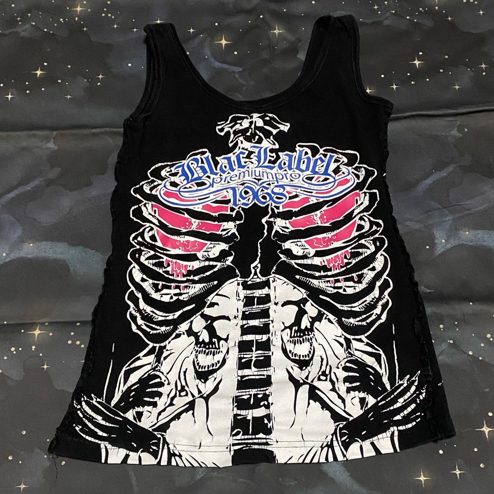 Blac Label Ribcage tank. Size Small.